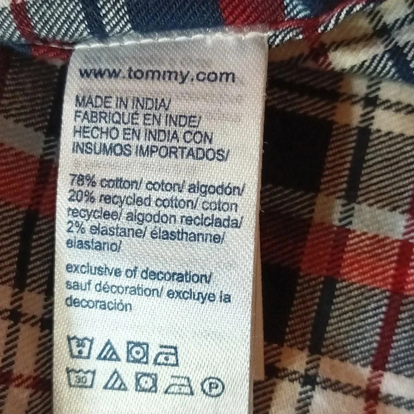 Tommy Hilfiger men's plaid flannel cotton/elastin classic fit button down medium - Picture 13 of 14